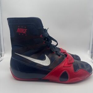 Nike‎ HyperKO Boxing Spider Man Shoes Red Black High Top Lace Up Mens 13 Sample
